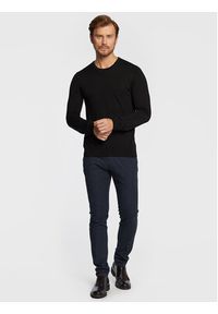 Hugo Sweter San Cedric-M1 50476832 Czarny Slim Fit. Kolor: czarny. Materiał: wełna