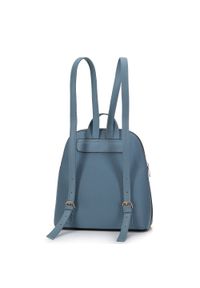 Wittchen - Damski plecak z ekoskóry z nitami trapezowy niebieski. Kolor: niebieski. Materiał: skóra ekologiczna. Wzór: aplikacja, haft. Styl: elegancki #2