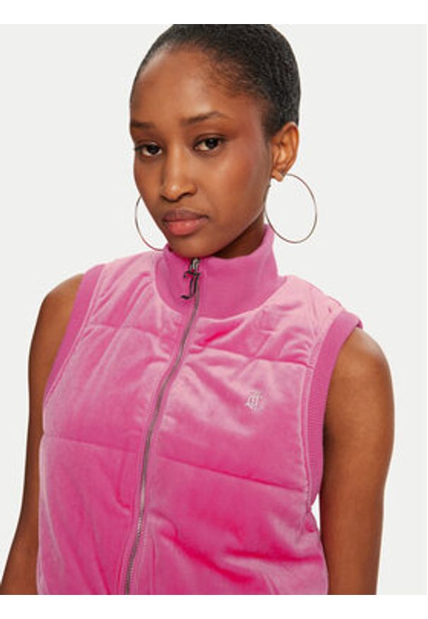 Juicy Couture Bezrękawnik Thunder JCOGL224555 Różowy Slim Fit. Kolor: różowy. Materiał: syntetyk. Długość rękawa: bez rękawów