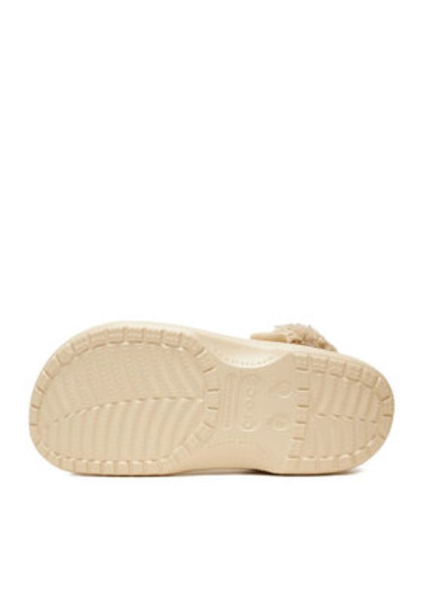 Crocs Klapki C-BAYA LINED FUZZ STRAP CLOG 206633-11S Beżowy. Kolor: beżowy