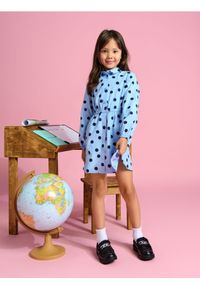 Sinsay - Sukienka koszulowa - niebieski. Kolor: niebieski. Materiał: bawełna, dzianina. Typ sukienki: koszulowe #1