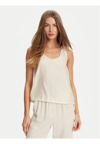 Marella Top Meana 2513161045 Écru Regular Fit. Materiał: jedwab