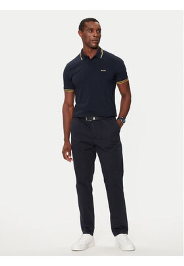 BOSS - Boss Polo Paul 50506193 Granatowy Slim Fit. Typ kołnierza: polo. Kolor: niebieski. Materiał: bawełna