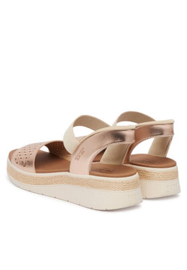 skechers - Skechers Sandały Bobs Sun Ray 114415/RSGD Złoty. Kolor: złoty. Materiał: skóra