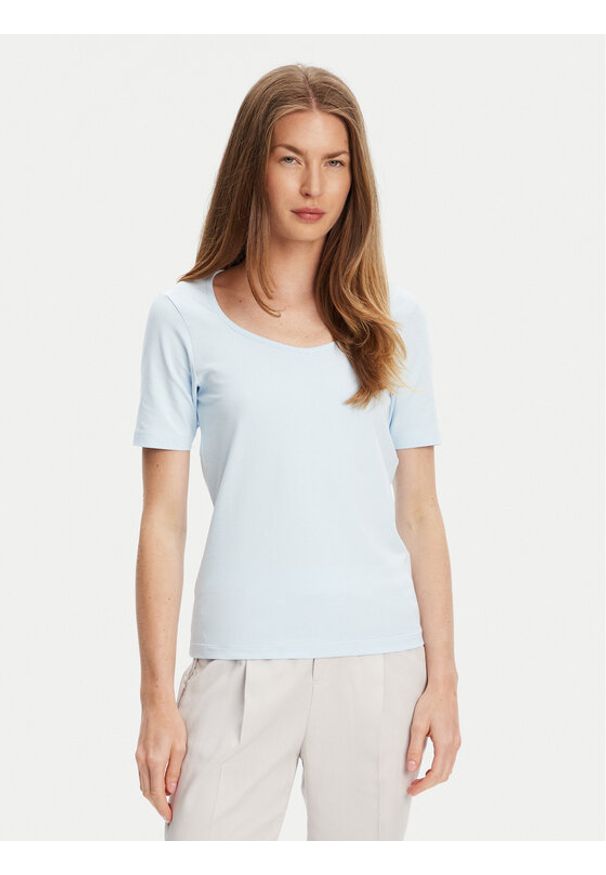 United Colors of Benetton - United Colors Of Benetton T-Shirt 3FJHD401P Błękitny Slim Fit. Kolor: niebieski. Materiał: bawełna