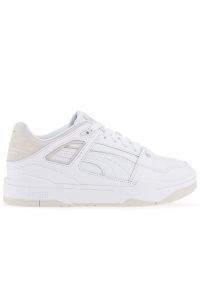 Buty Puma Slipstream 38854902 - białe. Kolor: biały. Materiał: guma, syntetyk, zamsz, materiał, skóra. Szerokość cholewki: normalna. Wzór: aplikacja