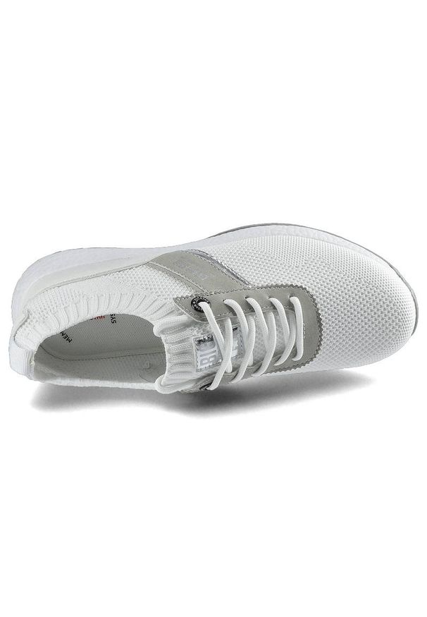 Big-Star - Białe Sneakersy Big Star Damskie Półbuty Lekkie. Okazja: na co dzień. Zapięcie: sznurówki. Kolor: biały. Materiał: materiał. Szerokość cholewki: normalna