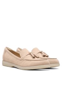 Clarks Mokasyny Narini Edge 26181453 Beżowy. Kolor: beżowy. Materiał: zamsz, skóra