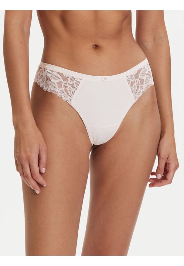 BOSS Stringi Blossom 50556195 Różowy jasny. Kolor: różowy. Materiał: syntetyk