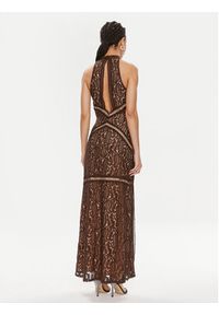 Guess Sukienka wieczorowa New Liza W4GK20 KC760 Brązowy Slim Fit. Kolor: brązowy. Materiał: syntetyk. Styl: wizytowy #5