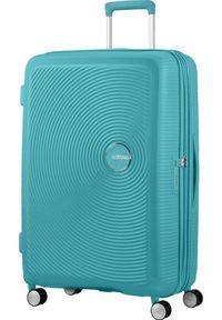 AMERICAN TOURISTER - Walizka turystyczna Soundbox Spinner 77 TSA EXP 97L. Kolor: niebieski