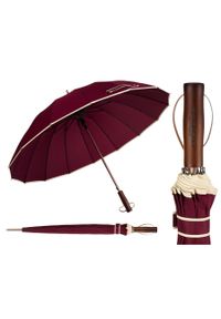 Czerwony, elegancki parasol Peterson PTN UMB-02L. Kolor: czerwony