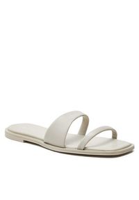 Calvin Klein Klapki Flat Slide Lth HW0HW02071 Beżowy. Kolor: beżowy. Materiał: skóra #6