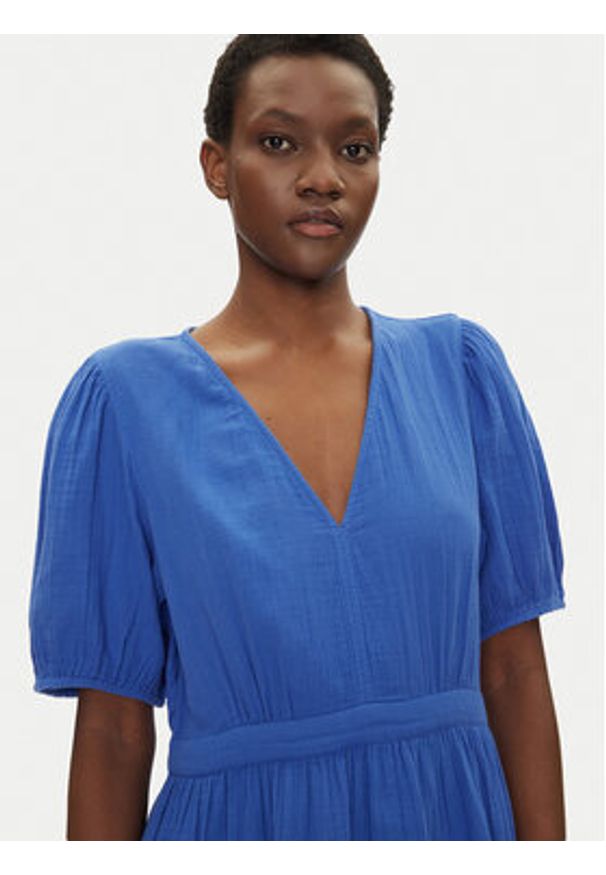 GAP - Gap Sukienka codzienna 717787-00 Niebieski Regular Fit. Okazja: na co dzień. Kolor: niebieski. Materiał: bawełna. Typ sukienki: proste. Styl: casual