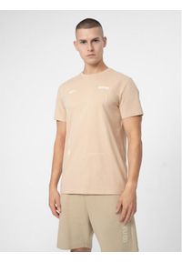 4f - 4F T-Shirt 4FSS23TTSHM311 Beżowy Regular Fit. Kolor: beżowy. Materiał: bawełna #1