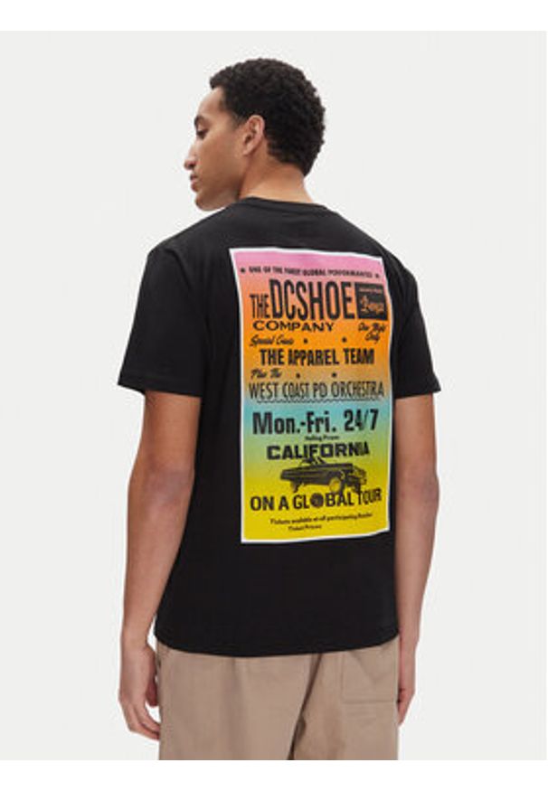 DC T-Shirt ADYZT05455 Czarny Heritage Fit. Kolor: czarny. Materiał: bawełna