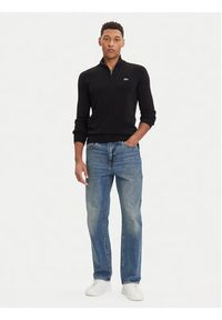 Lacoste Sweter AH1980 Czarny Classic Fit. Kolor: czarny. Materiał: bawełna