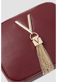 Valentino by Mario Valentino - VALENTINO Bordowa torebka Divina Camera Bag. Kolor: czerwony. Styl: elegancki, casual, klasyczny #4