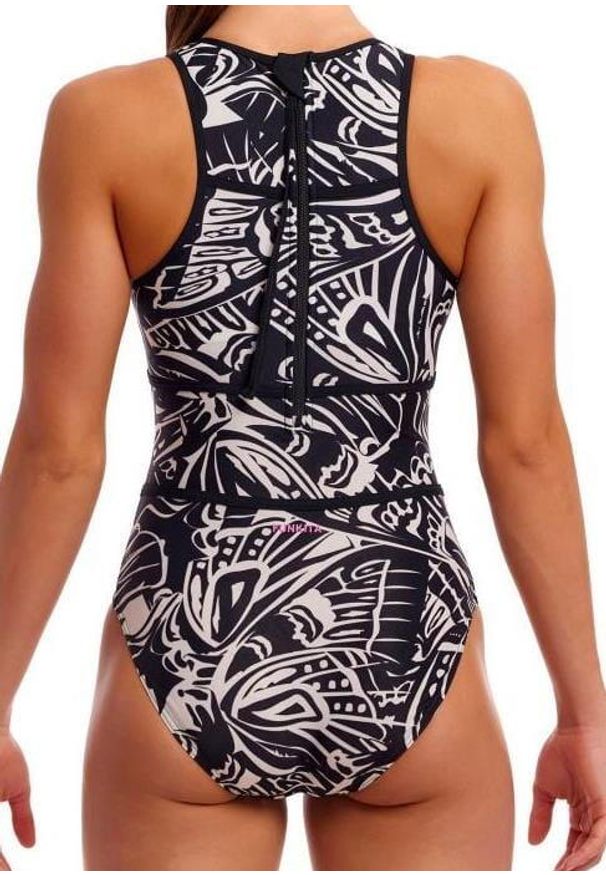 FUNKITA - Strój pływacki Funkita Night Flyer Hi Flyer zapinany na suwak. Kolor: czarny