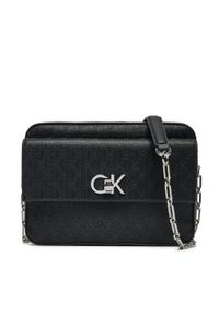 Calvin Klein Torebka Ck Camera Bag W/Pocket_Mono K60K613140 Czarny. Kolor: czarny. Materiał: skórzane