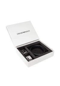 Emporio Armani Pasek Męski Y4S498 YLP4E 81519 Czarny. Kolor: czarny. Materiał: skóra