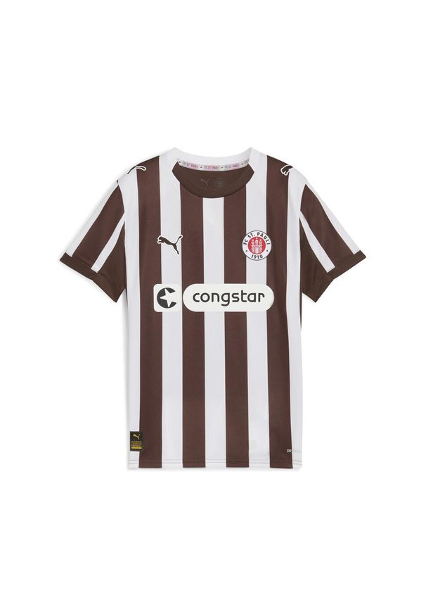 Puma - Młodzieżowa koszulka domowa FC St. Pauli 25/26 PUMA Espresso Brown White. Kolor: biały, wielokolorowy, brązowy