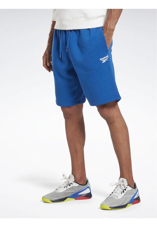 Reebok Szorty sportowe Reebok Identity Fleece Shorts H49689 Niebieski. Kolor: niebieski. Materiał: bawełna. Styl: sportowy