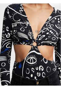 Desigual Body 22WWQK06 Czarny Slim Fit. Kolor: czarny. Materiał: wiskoza