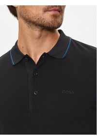 BOSS - Boss Polo Paule 4 50506195 Czarny Slim Fit. Typ kołnierza: polo. Kolor: czarny. Materiał: bawełna