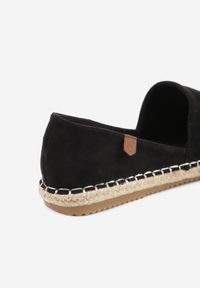 Renee - Czarne Espadryle Specialty. Zapięcie: bez zapięcia. Kolor: czarny. Materiał: materiał, jeans. Szerokość cholewki: normalna. Wzór: ażurowy #3