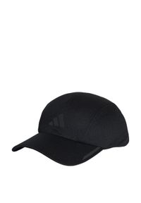 Adidas - Running AEROREADY Four-Panel Mesh Cap. Kolor: czarny. Materiał: mesh. Styl: sportowy