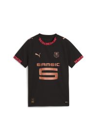 Puma - Młodzieżowa trzecia koszulka Stade Rennais F.C. 25/26 PUMA Black Copper Metallic. Kolor: czarny, szary, wielokolorowy. Sport: piłka nożna