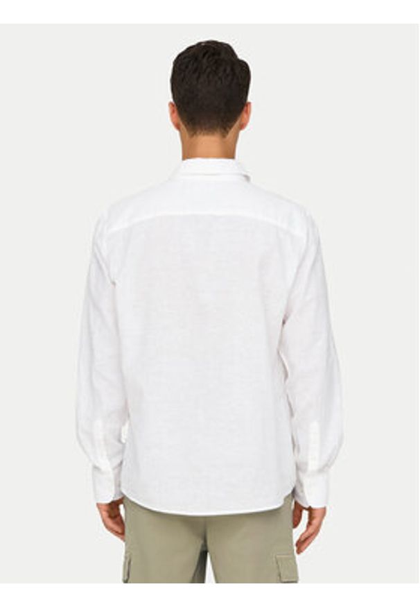 Only & Sons Koszula Caiden 22031804 Biały Regular Fit. Kolor: biały. Materiał: bawełna