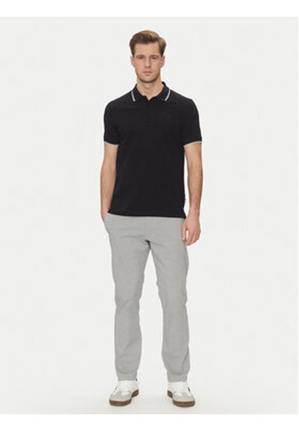 JOOP! Jeans Polo 15 JJJ-04Agnello 30045613 Czarny Modern Fit. Typ kołnierza: polo. Kolor: czarny. Materiał: bawełna