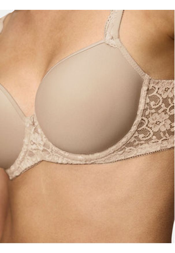 Triumph Biustonosz z fiszbiną Amourette 10214770 Beżowy. Kolor: beżowy. Materiał: syntetyk