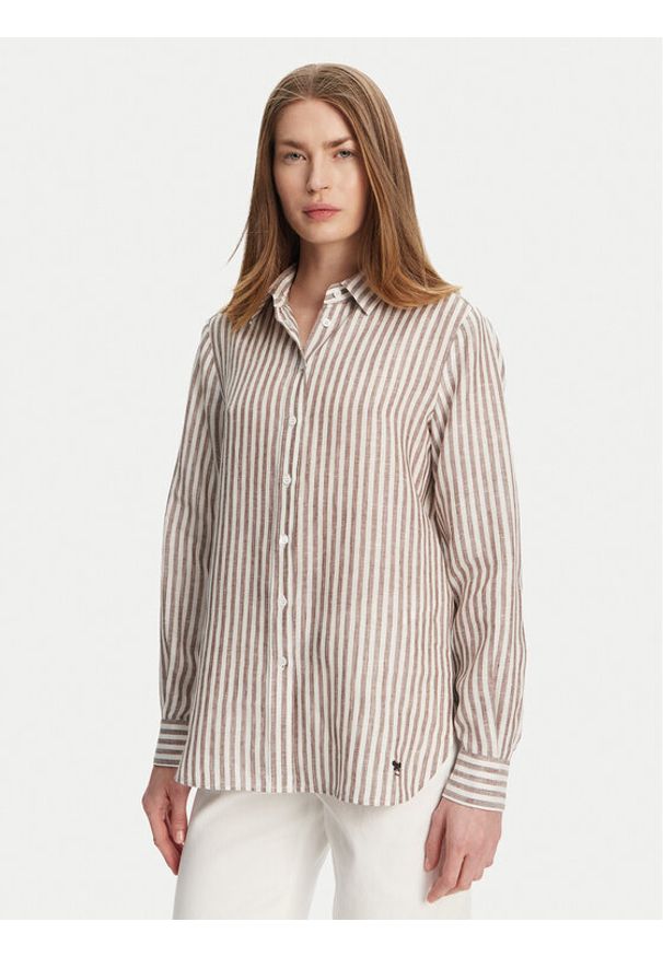 Weekend Max Mara Koszula Josef 2515111052 Beżowy Regular Fit. Kolor: beżowy. Materiał: len