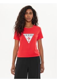 Guess T-Shirt W1YI1B I3Z14 Czerwony Regular Fit. Kolor: czerwony. Materiał: bawełna #1