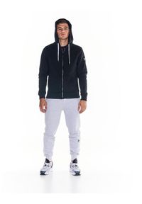 LEONE 1947 APPAREL - Męska bluza z kapturem i zamkiem błyskawicznym na całej długości Heavy Basic. Typ kołnierza: kaptur. Kolor: czarny. Materiał: tkanina. Sport: fitness