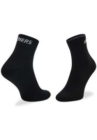 skechers - Skarpetki sportowe dla dorosłych 3PPK Unisex Mesh Ventilation Quarter Socks. Kolor: czarny. Materiał: bawełna, poliamid, elastan