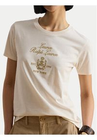 Lauren Ralph Lauren - LAUREN RALPH LAUREN T-Shirt 200P13943002 Kremowy Regular Fit. Kolor: kremowy. Materiał: bawełna #2