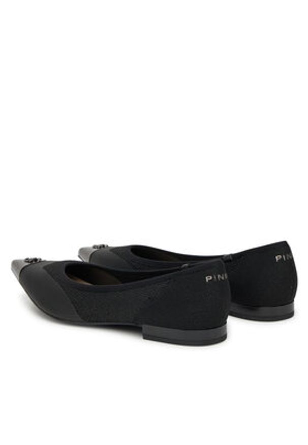 Pinko - PINKO Baleriny Gianira 15 SD0269 T027 Czarny. Kolor: czarny. Materiał: materiał