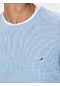 TOMMY HILFIGER - Tommy Hilfiger Sweter MW0MW35470 Błękitny Regular Fit. Kolor: niebieski. Materiał: bawełna