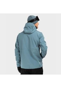 SIROKO - Mężczyzna Sporty zimowe Męska kurtka snowboardowa W2 Beluga Siroko Stalowy B�. Kolor: niebieski. Materiał: softshell, materiał. Sezon: zima. Sport: snowboard