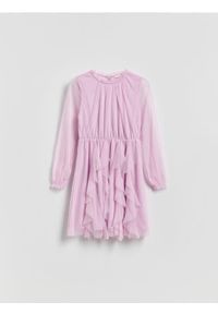 Reserved - Tiulowa sukienka - fioletowy. Kolor: fioletowy. Materiał: tiul #1