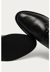 ANSWEAR - Answear - Workery skórzane Answear Lab. Nosek buta: okrągły. Zapięcie: sznurówki. Kolor: czarny. Materiał: skóra. Szerokość cholewki: normalna. Styl: wakacyjny. Wysokość obcasa: bez obcasa, niski #4