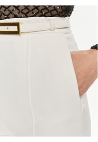 Elisabetta Franchi Spodnie materiałowe PA-034-42E2-5981 Biały Regular Fit. Kolor: biały. Materiał: syntetyk