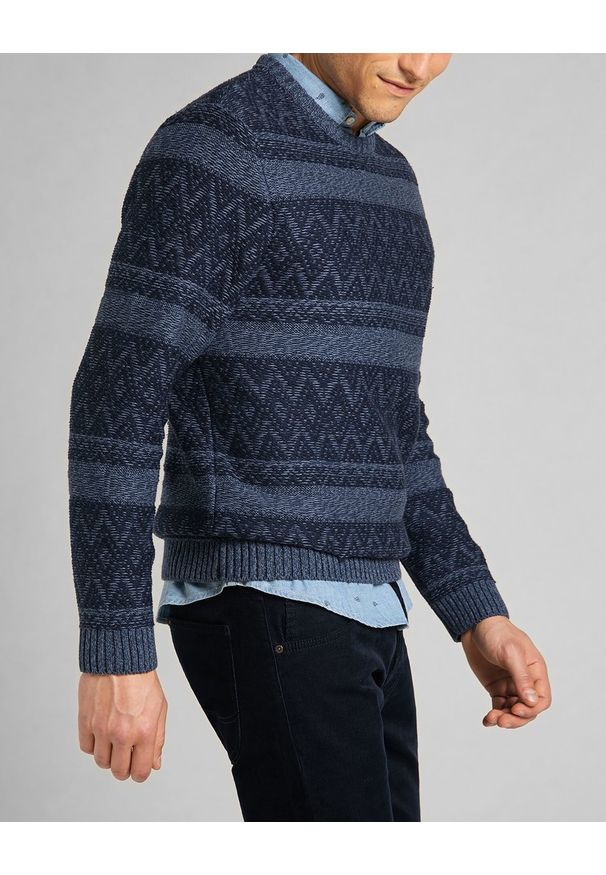 Lee - MĘSKI SWETER LEE CREW SEAS KNIT NAVY L83GNW35 112140936