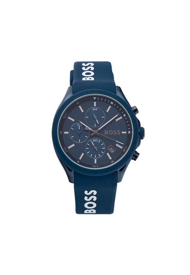 BOSS Zegarek Velocity 1514061 Granatowy. Kolor: niebieski. Materiał: syntetyk