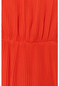 Pepe Jeans Sukienka kolor czerwony. Kolor: czerwony. Materiał: tkanina. Długość rękawa: na ramiączkach. Typ sukienki: rozkloszowane #3