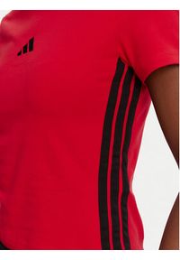 Adidas - adidas T-Shirt Essentials 3-Stripes JE1242 Czerwony Slim Fit. Kolor: czerwony. Materiał: bawełna #5